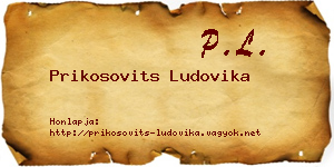 Prikosovits Ludovika névjegykártya